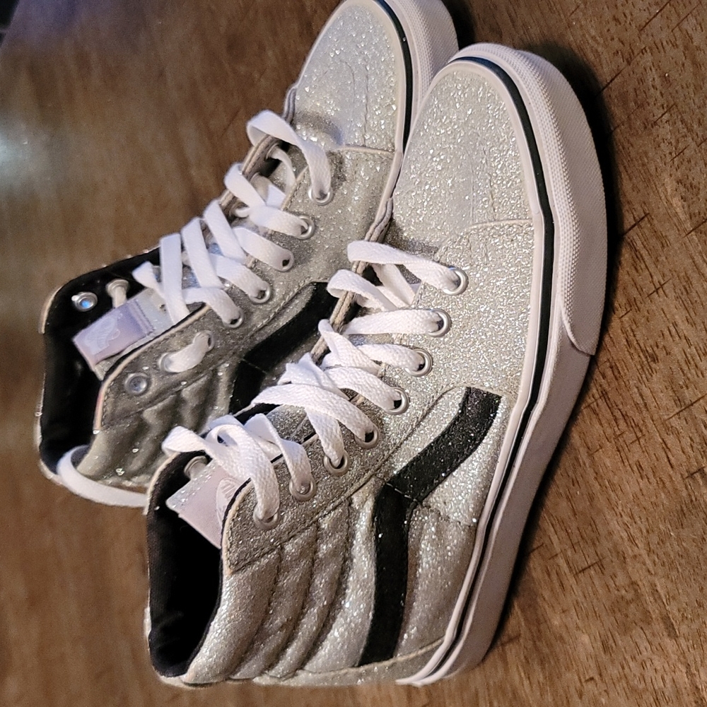 VANS SK8 HI SPARKLE GLITTER SKATE SHOES size 5.5